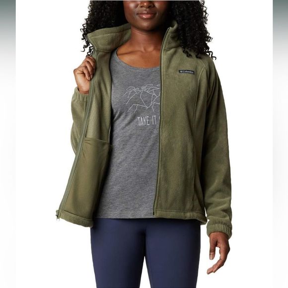 Columbia Olive Green Fleece Jacket - Picture 5 of 7
